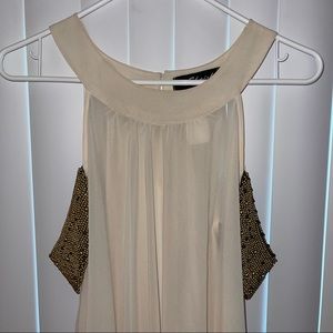 Off Shoulder Beaded Halter Dress